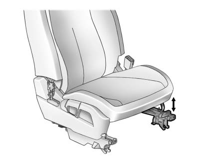 Chevrolet Equinox: Seats andRestraints. To adjust a manual seat: