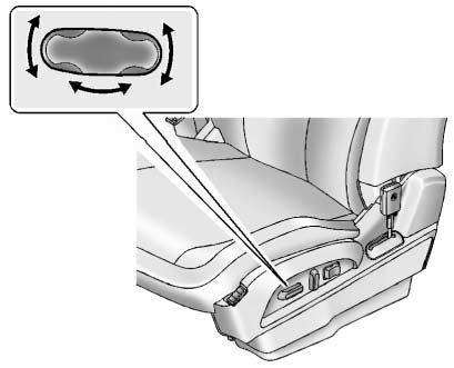 Chevrolet Equinox: Seats andRestraints. To adjust a power seat, if equipped: