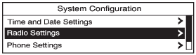Chevrolet Equinox: InfotainmentSystem Chevrolet Equinox: InfotainmentSystem. 1. Turn the MENU/SEL knob to move the highlighted bar.