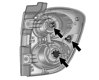 Chevrolet Equinox: Bulb Replacement Chevrolet Equinox: Bulb Replacement. 6. Turn the bulb socket counterclockwise and pull it out.